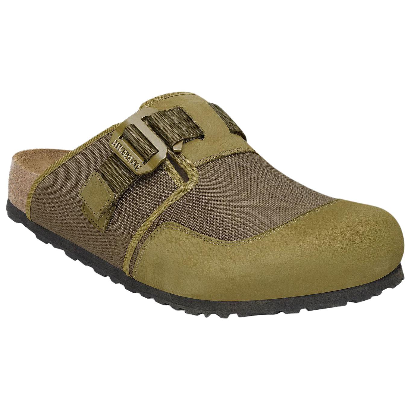 Birkenstock Мужские зеленые тапочки с закрытым носком на резиновой подошве, устойчивые к истиранию, свободного кроя, цвет Green — фото 2