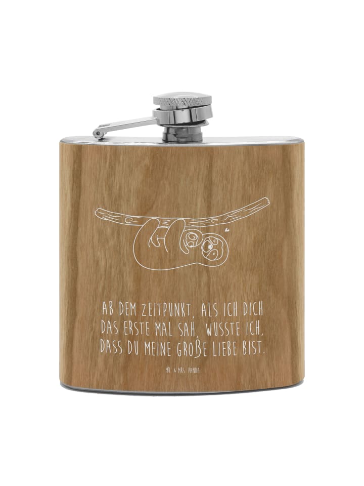 

Mr. & Mrs. Panda Фляжка Flachmann Bär Morgenkaffee ohne Spruch in Braun