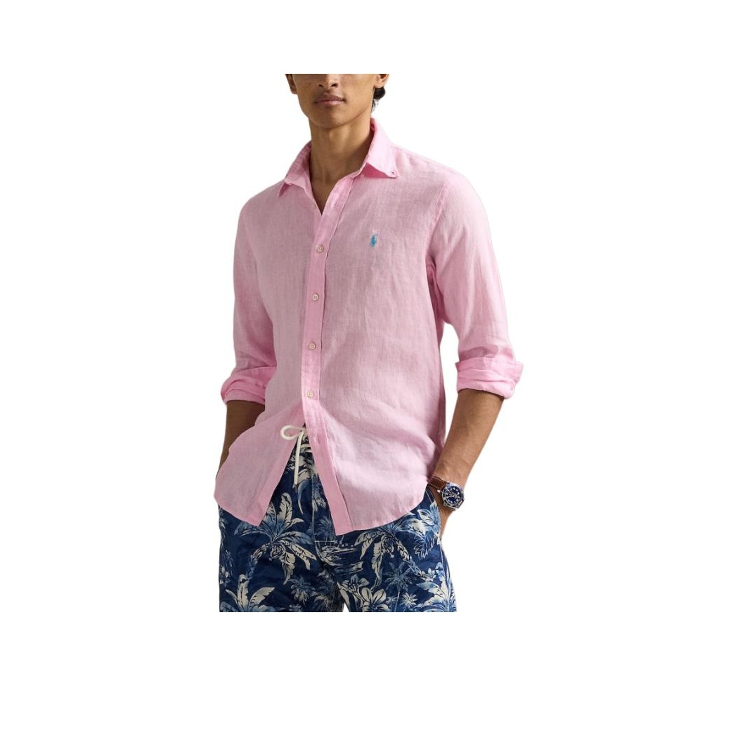 

Рубашка с вышитым логотипом Pony Polo Ralph Lauren, розовый