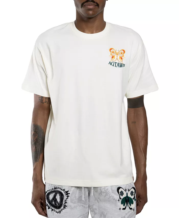 

Мужская футболка с принтом Palm Fly All Good Things Are Welcome Here, белый