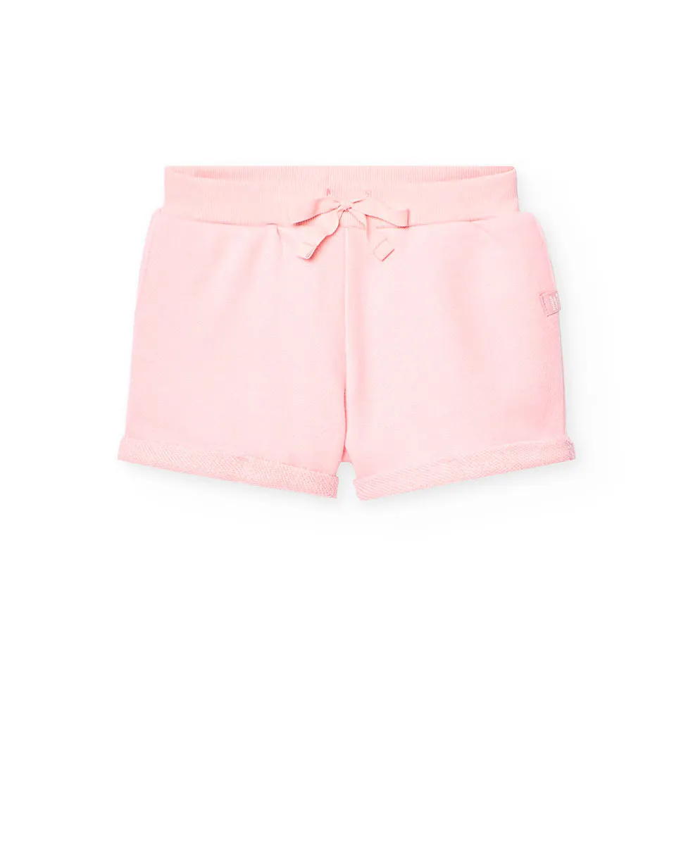 

Однотонные хлопковые шорты для девочек Boboli, цвет Rosa