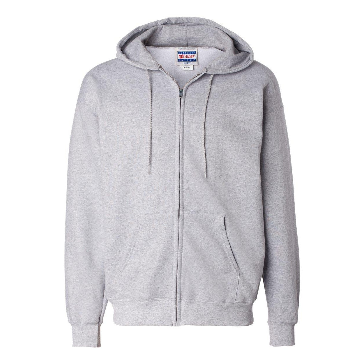 

Свитшот Hanes Ultimate Cotton с капюшоном и застежкой-молнией, цвет light steel