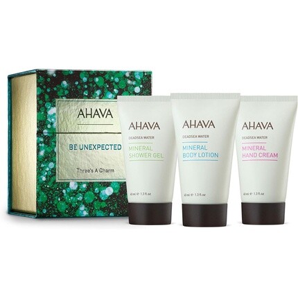 

Праздничные наборы Three's A Charm Skincare Set с минеральным лосьоном для тела, кремом для рук и гелем для душа 40 мл Ahava