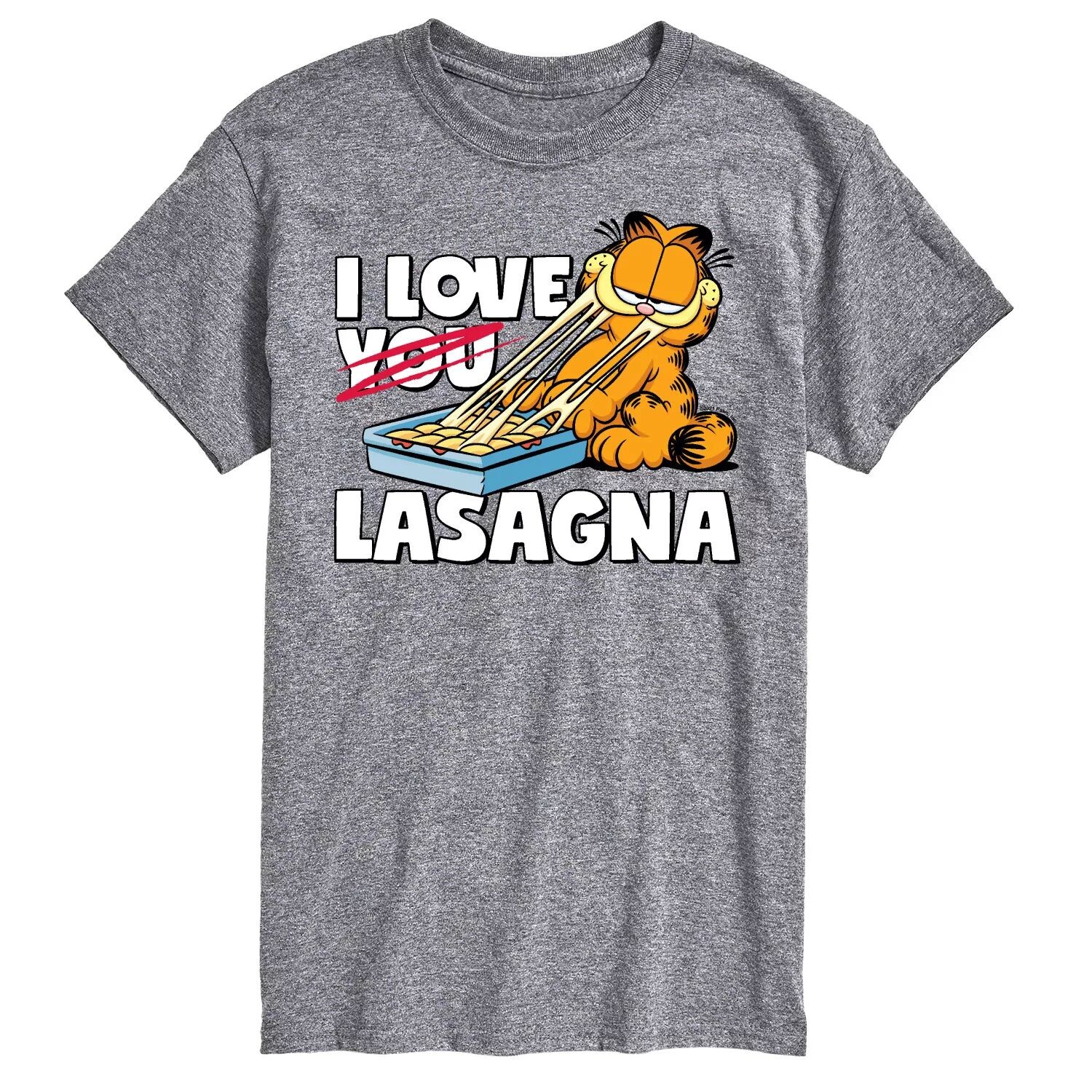 

Футболка Big & Tall Garfield I Love Lasagna Licensed Character, серый