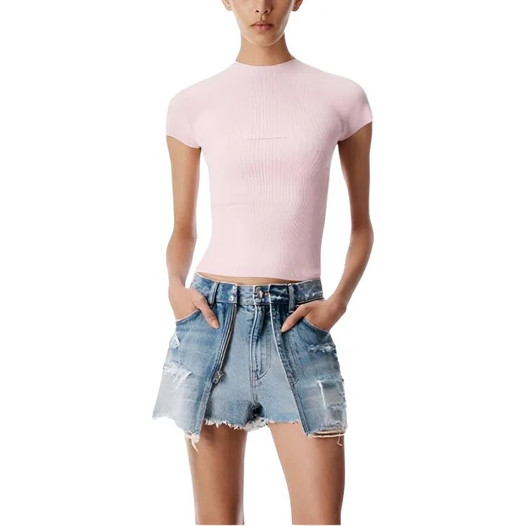 Футболка с круглым вырезом Alexander Wang Subtle Pink