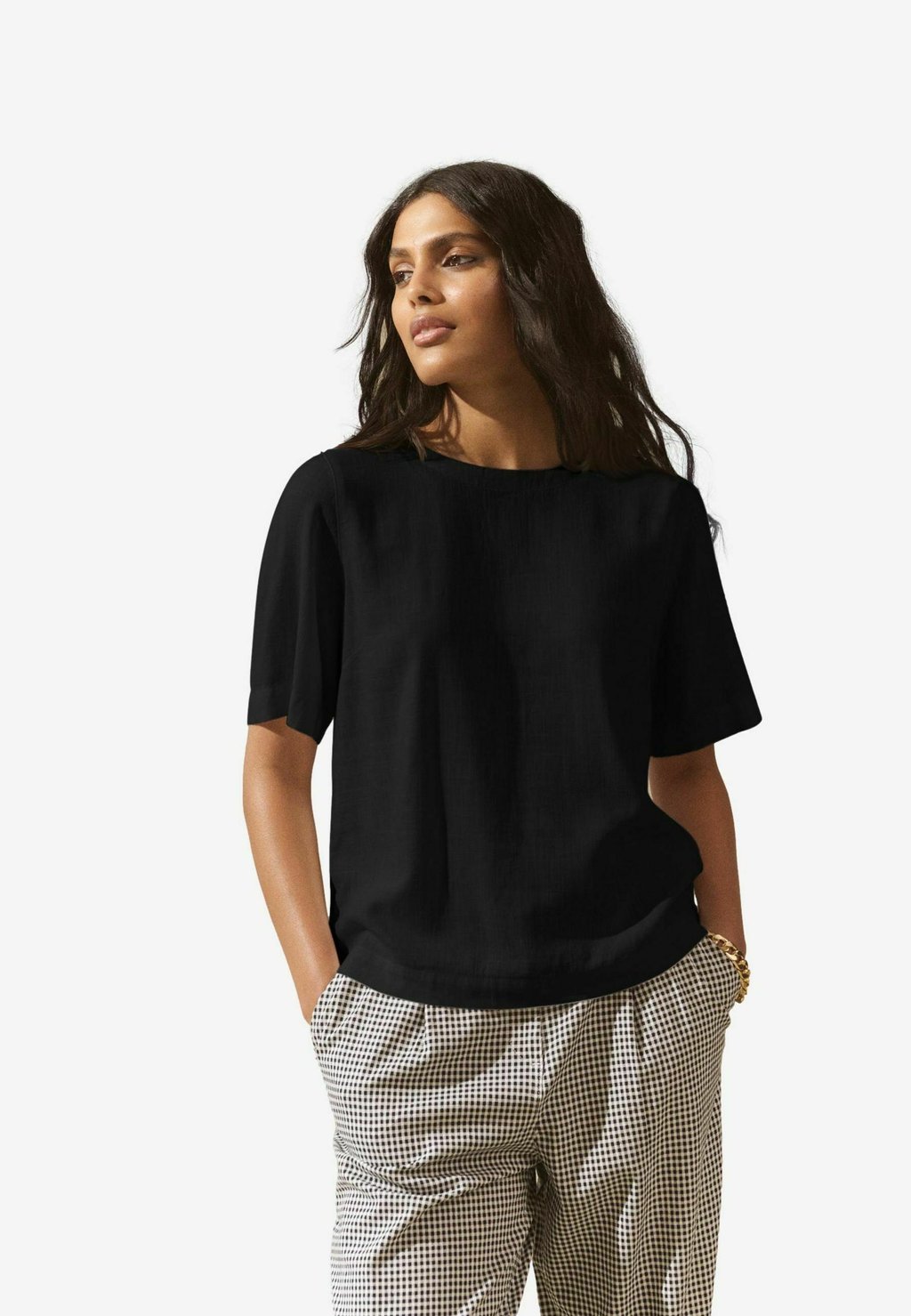

Блуза REGULAR FIT SHORT SLEEVE BOXY Next, черный