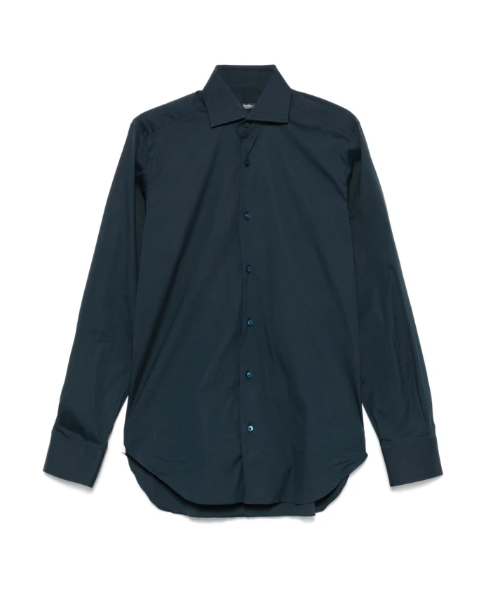

Рубашка из поплина темно-синего цвета Barba, синий