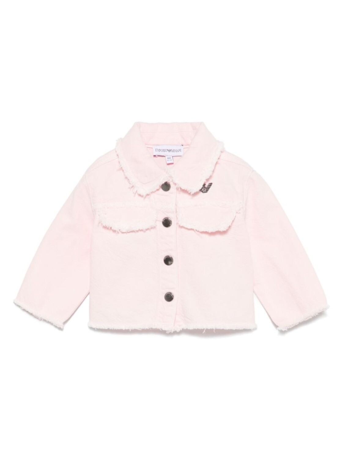 

Emporio Armani Kids жакет с бахромой, розовый