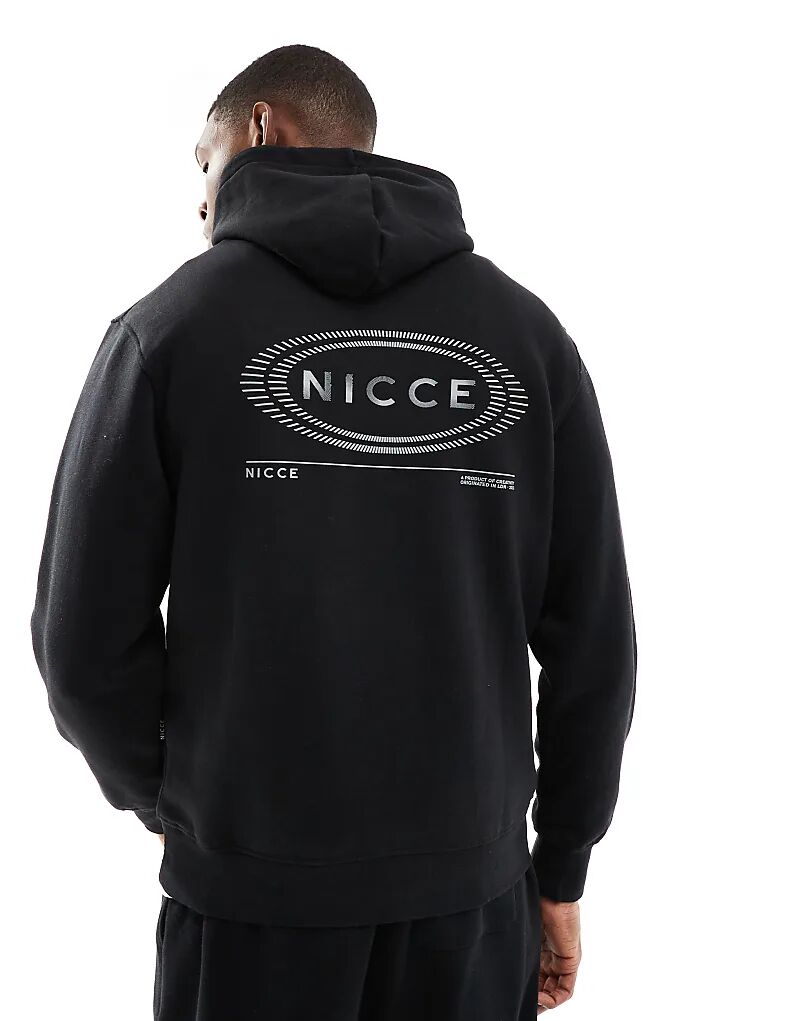 

Толстовка с капюшоном и логотипом сзади черного цвета Nicce