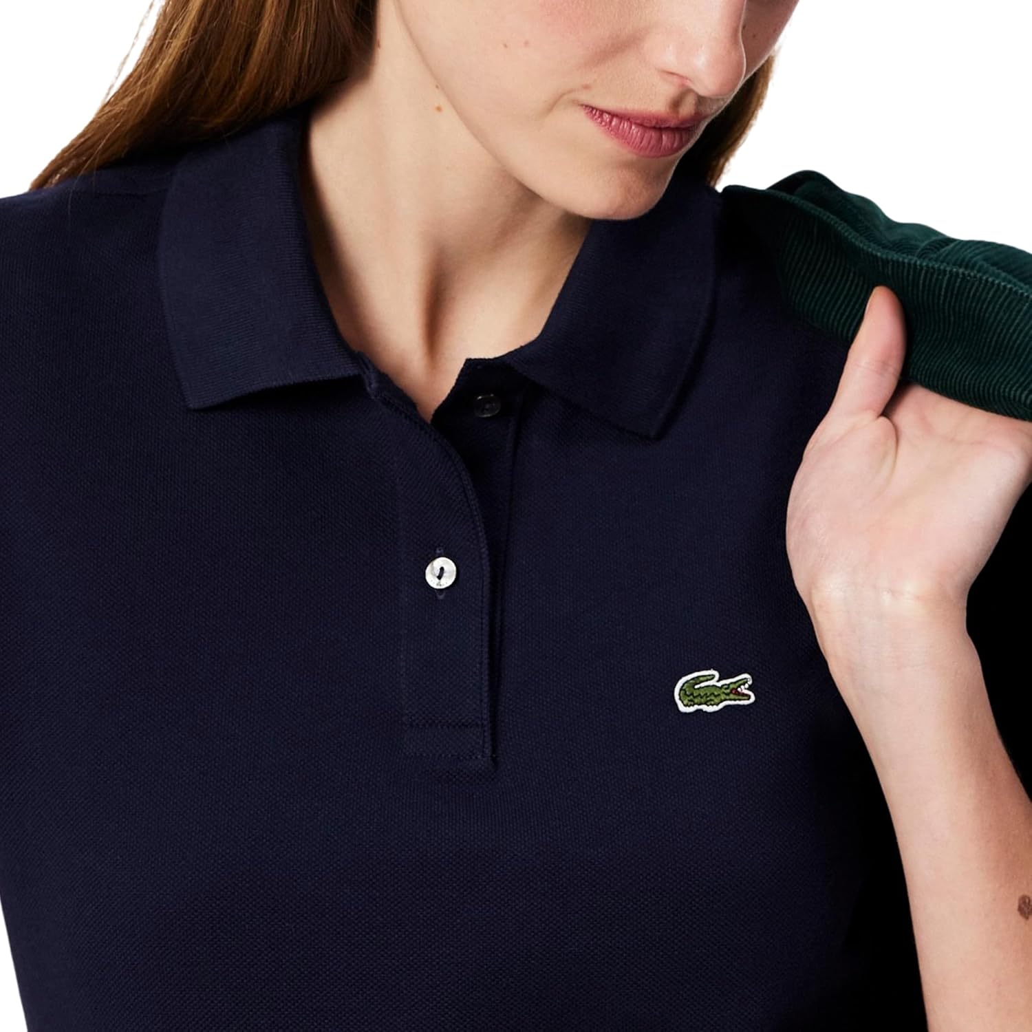 Футболка поло Lacoste Petit Piqué, Navy Blue — фото 2
