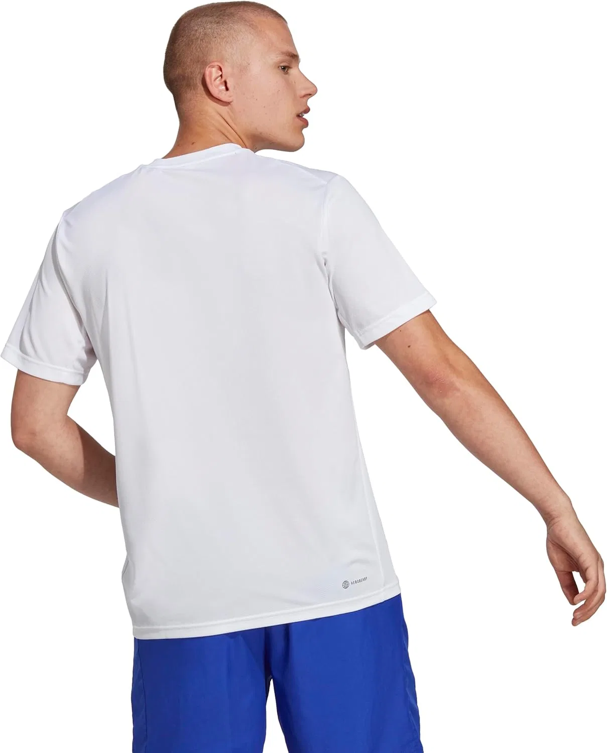 Футболка мужская тренировочная adidas, цвет White/Black — фото 3