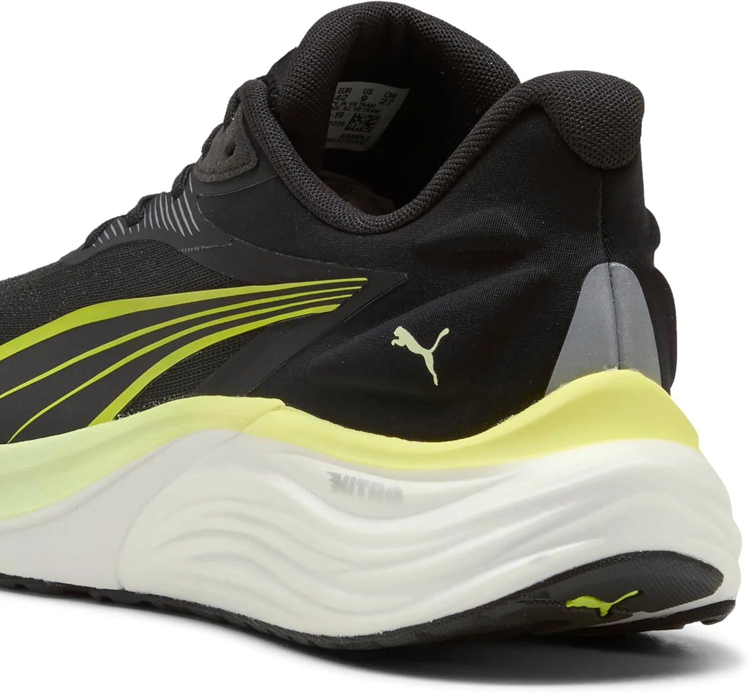 Мужские кроссовки Puma Electrify Nitro 4 для бега по улицам, Puma Black Apple Spritz Lux Lime — фото 3
