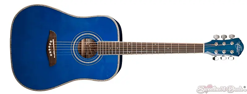 

Акустическая гитара Oscar Schmidt OG1 3/4-Size Acoustic Guitar Trans Blue - OG1TBL