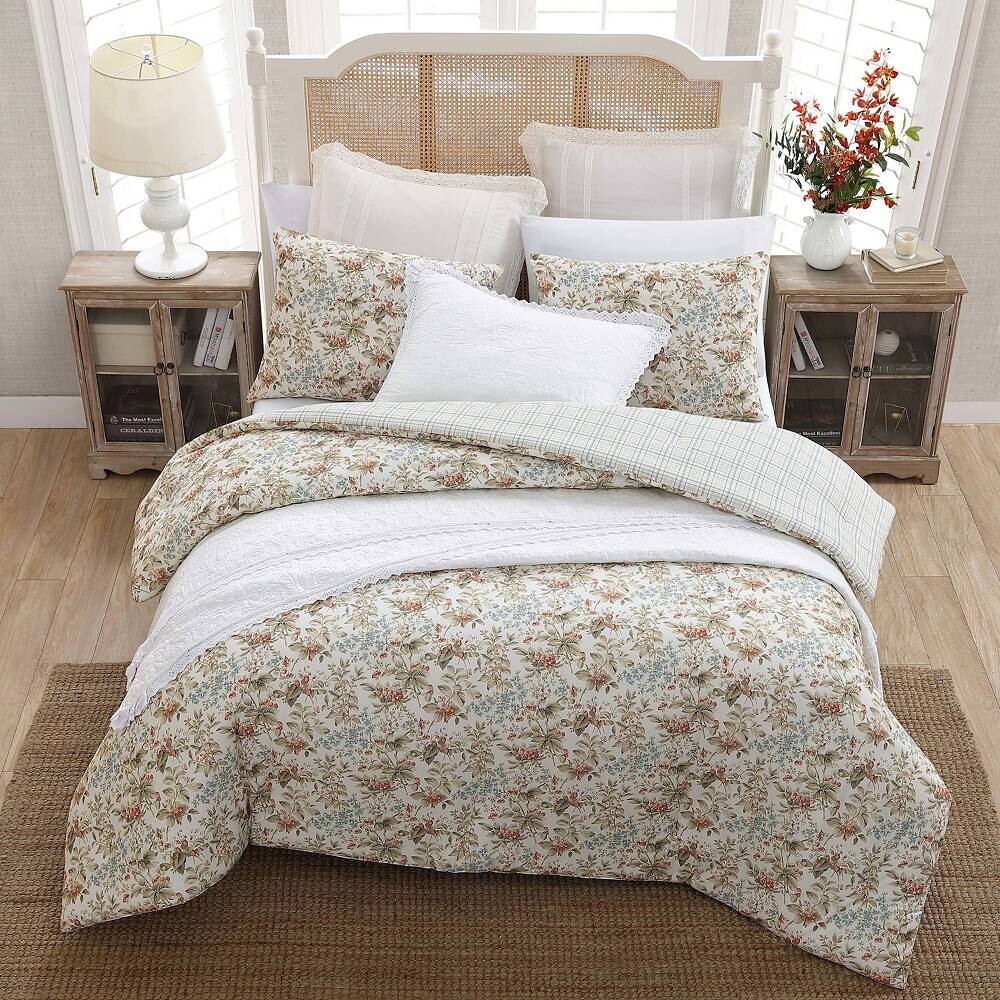 

Комплект одеял с цветочным принтом Laura Ashley Bramble, цвет Beig Khaki
