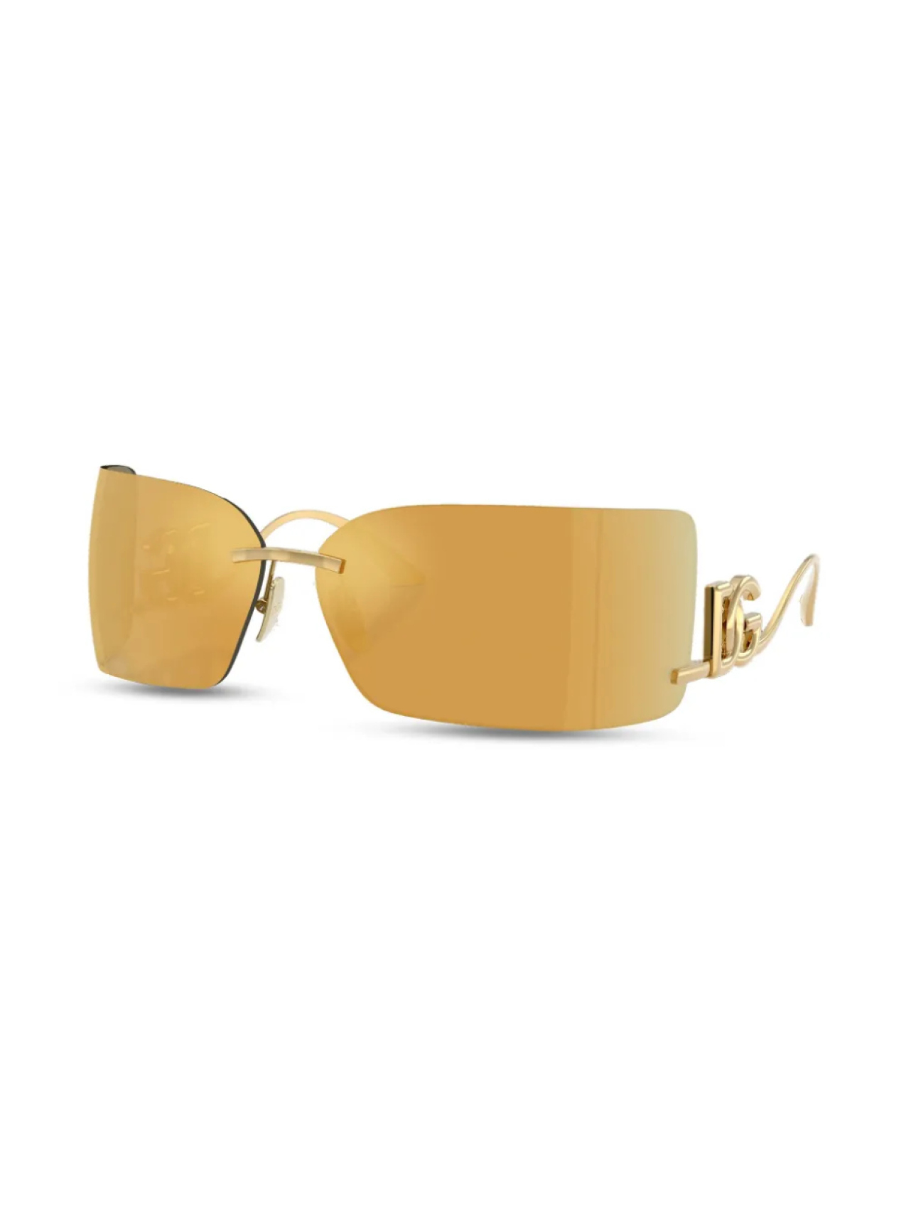 Солнцезащитные очки с логотипом Dolce & Gabbana Eyewear, золотой — фото 2