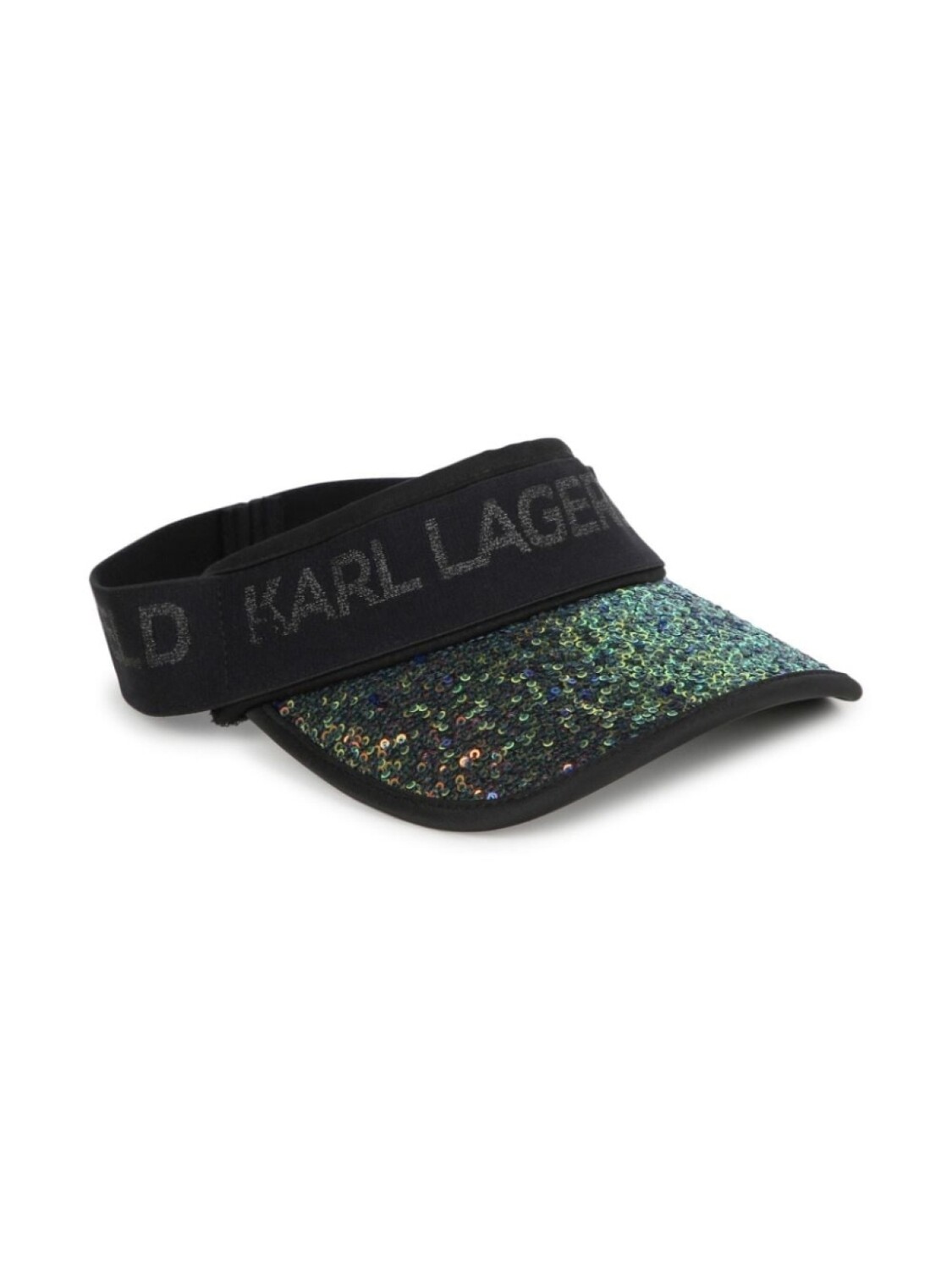 

Karl Lagerfeld Kids шляпа с пайетками и логотипом, черный