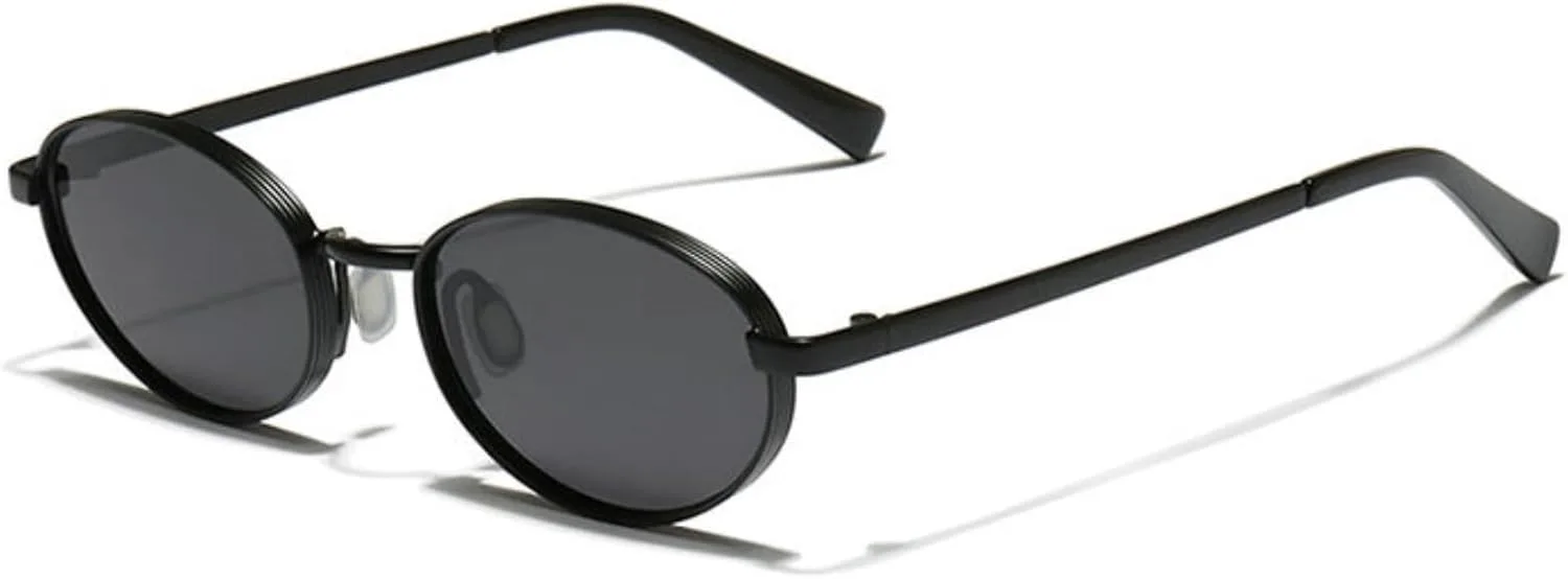 

Солнцезащитные очки COTIA в стиле ретро, ​​маленькие овальные, для женщин и мужчин, с металлической оправой, в стиле хип-хоп 90-х, декоративные очки, Black