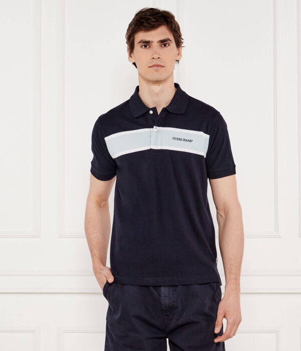 

Рубашка поло Regular fit Guess Jeans, синий