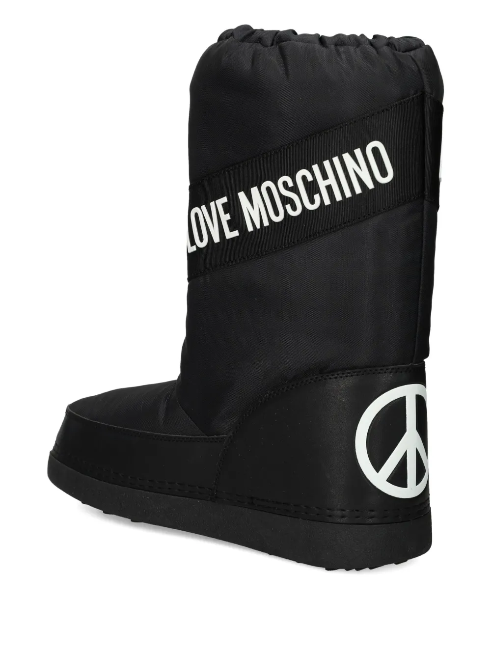 Зимние сапоги с логотипом в форме сердца Love Moschino, черный — фото 4