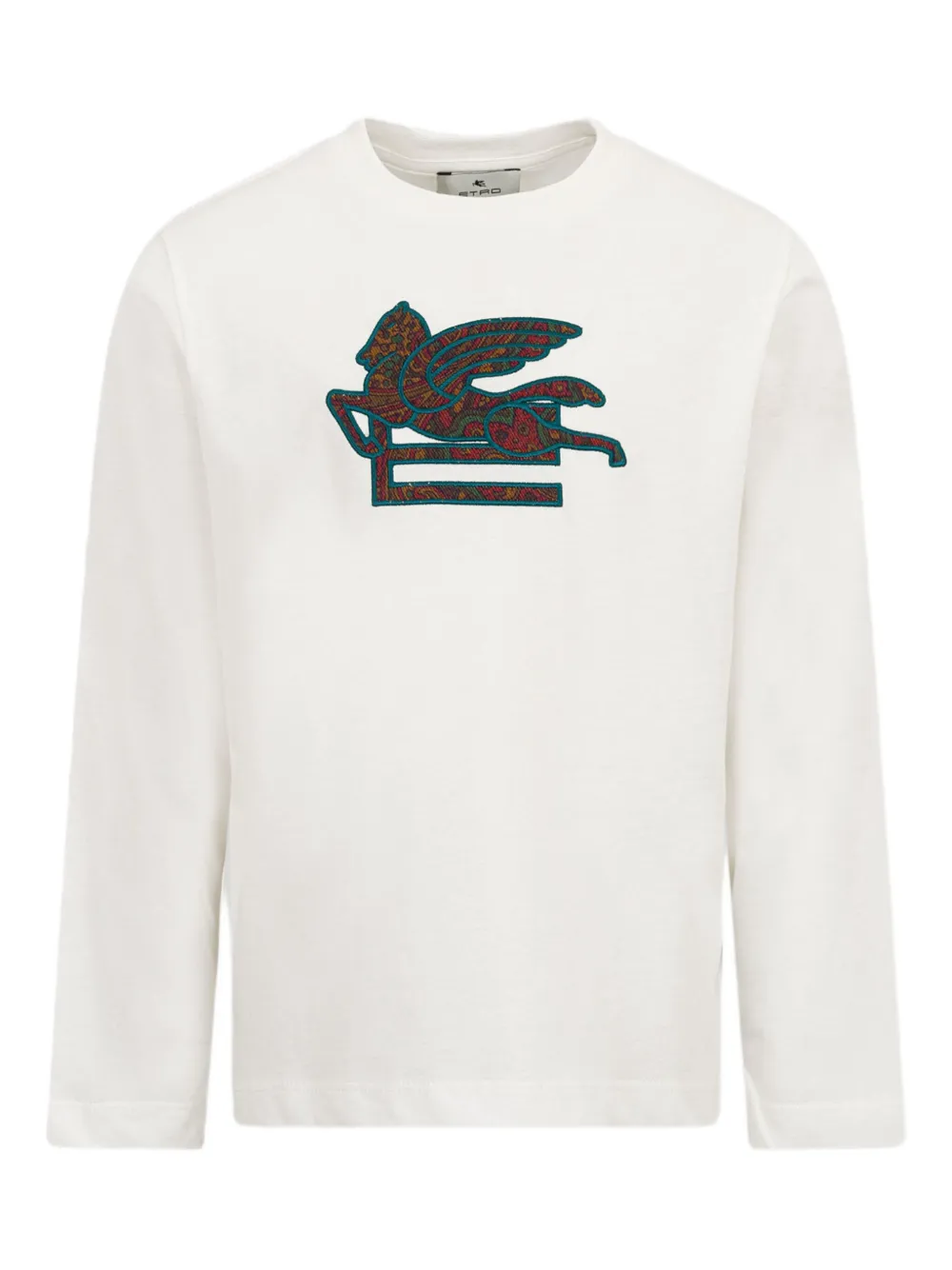 

Свитер с длинными рукавами, украшенный узором пейсли ETRO KIDS, белый