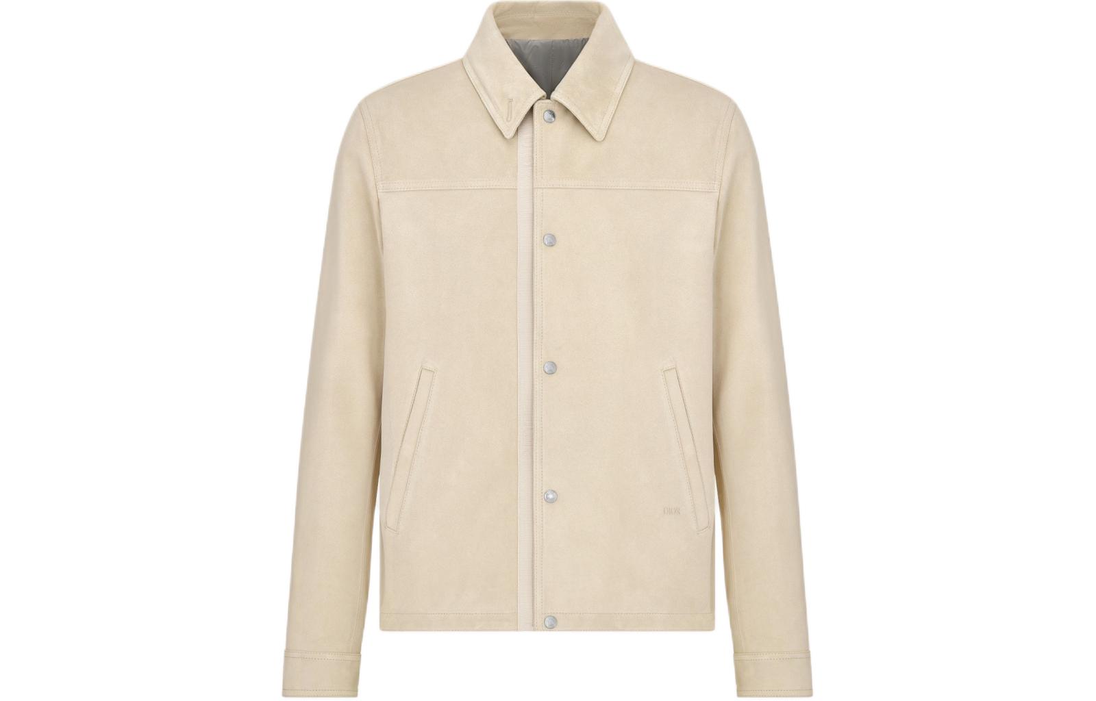 

Dior Мужская кожаная куртка SS24, цвет экрю