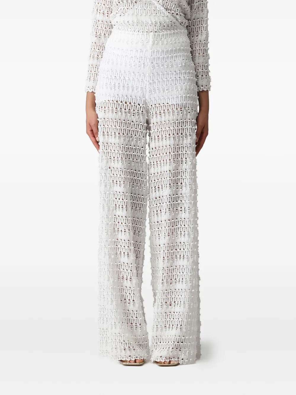 

Брюки из кружева крючком Hanita, белый