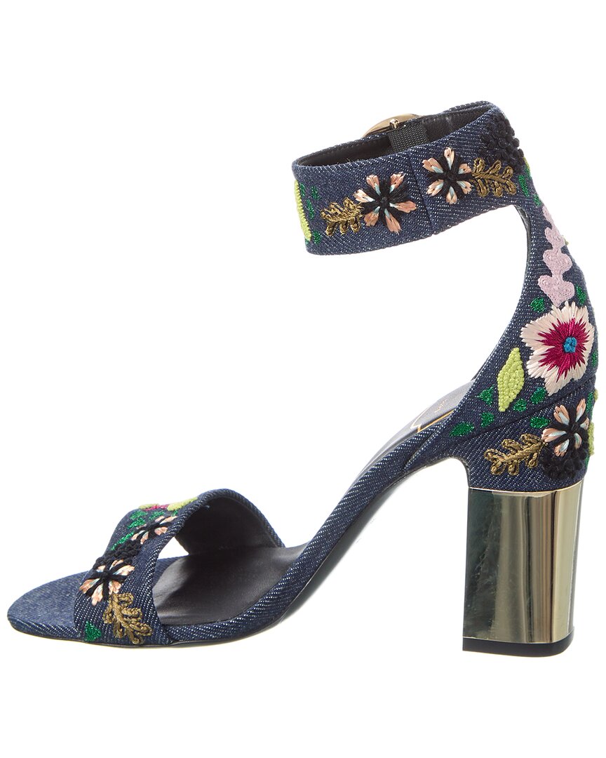 Roger Vivier Подиум Джинсовые Сандалии, синий — фото 2
