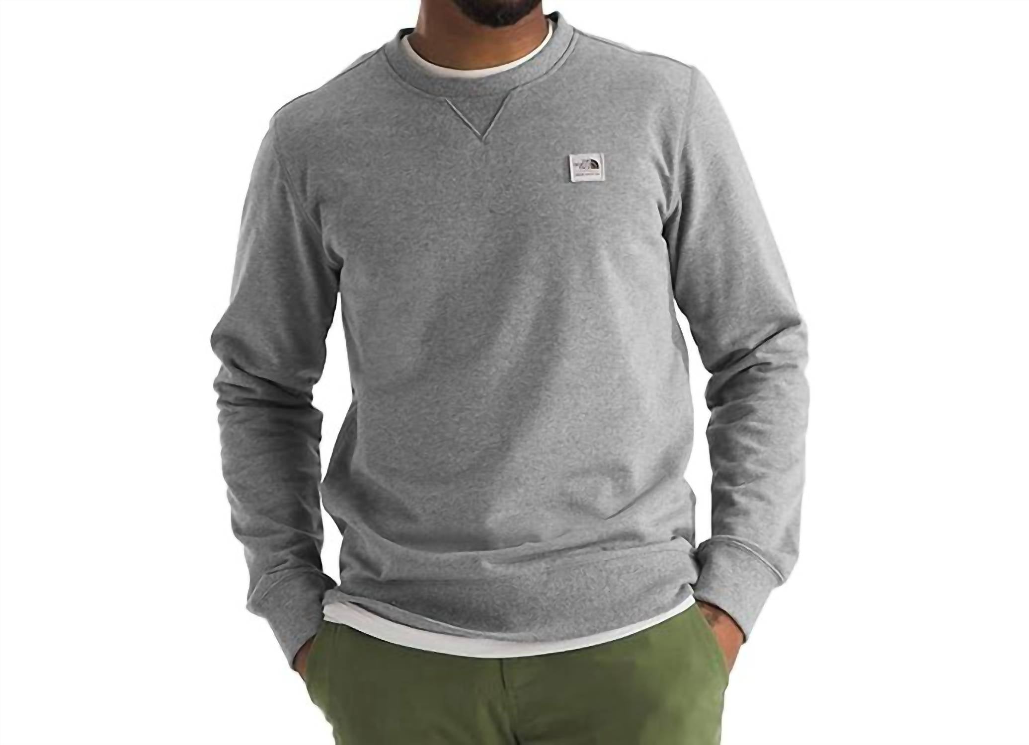 

Толстовка Heritage Patch Crew в цвете Heather Grey The North Face
