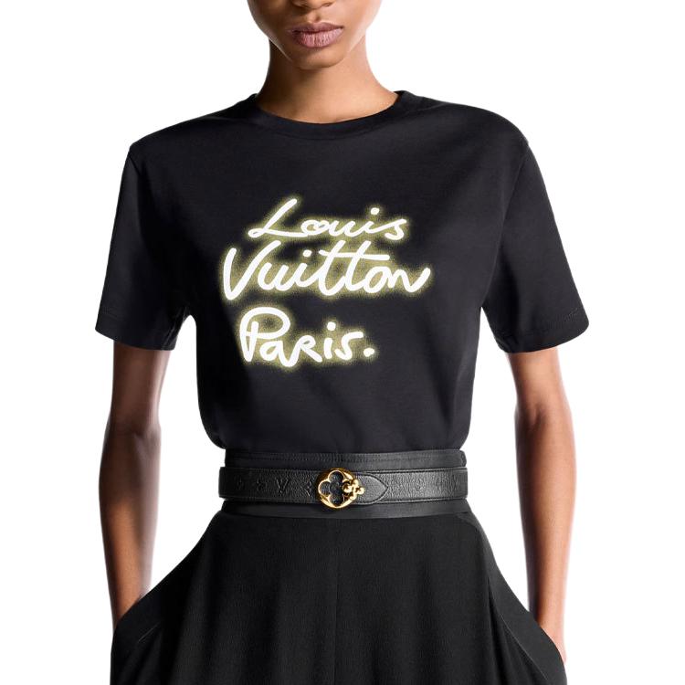 Lv Glow Signature футболка LOUIS VUITTON, черный — фото 4