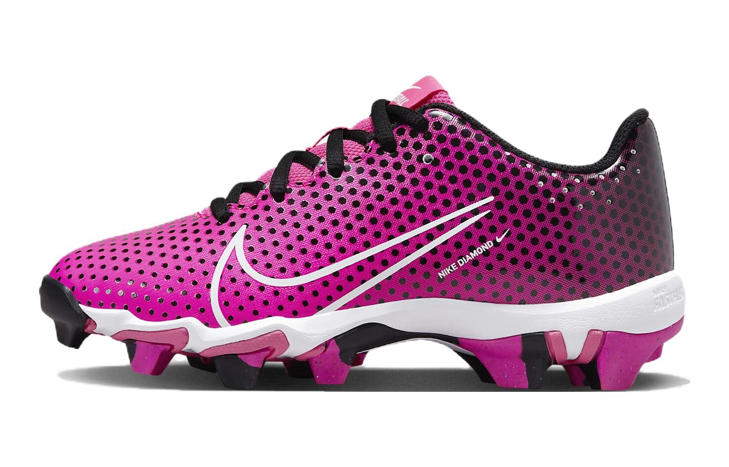 

Кроссовки Nike Hyperdiamond 4 Keystone GG GS 'Black Fierce Pink', черный