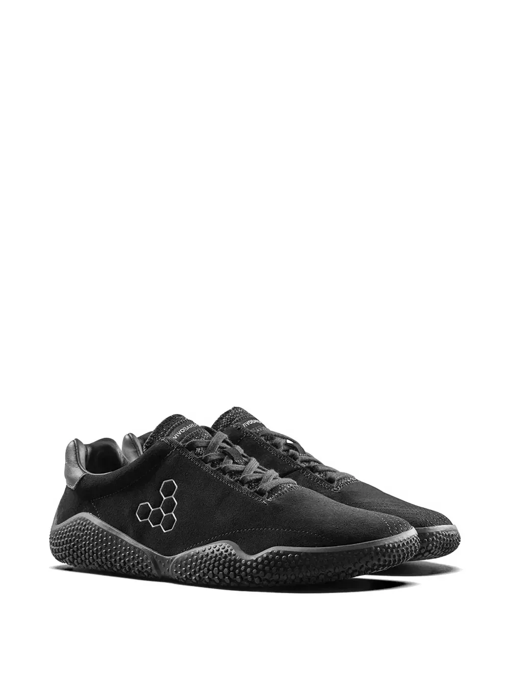 Замшевые кроссовки Motus studio на шнуровке Vivobarefoot, черный — фото 2