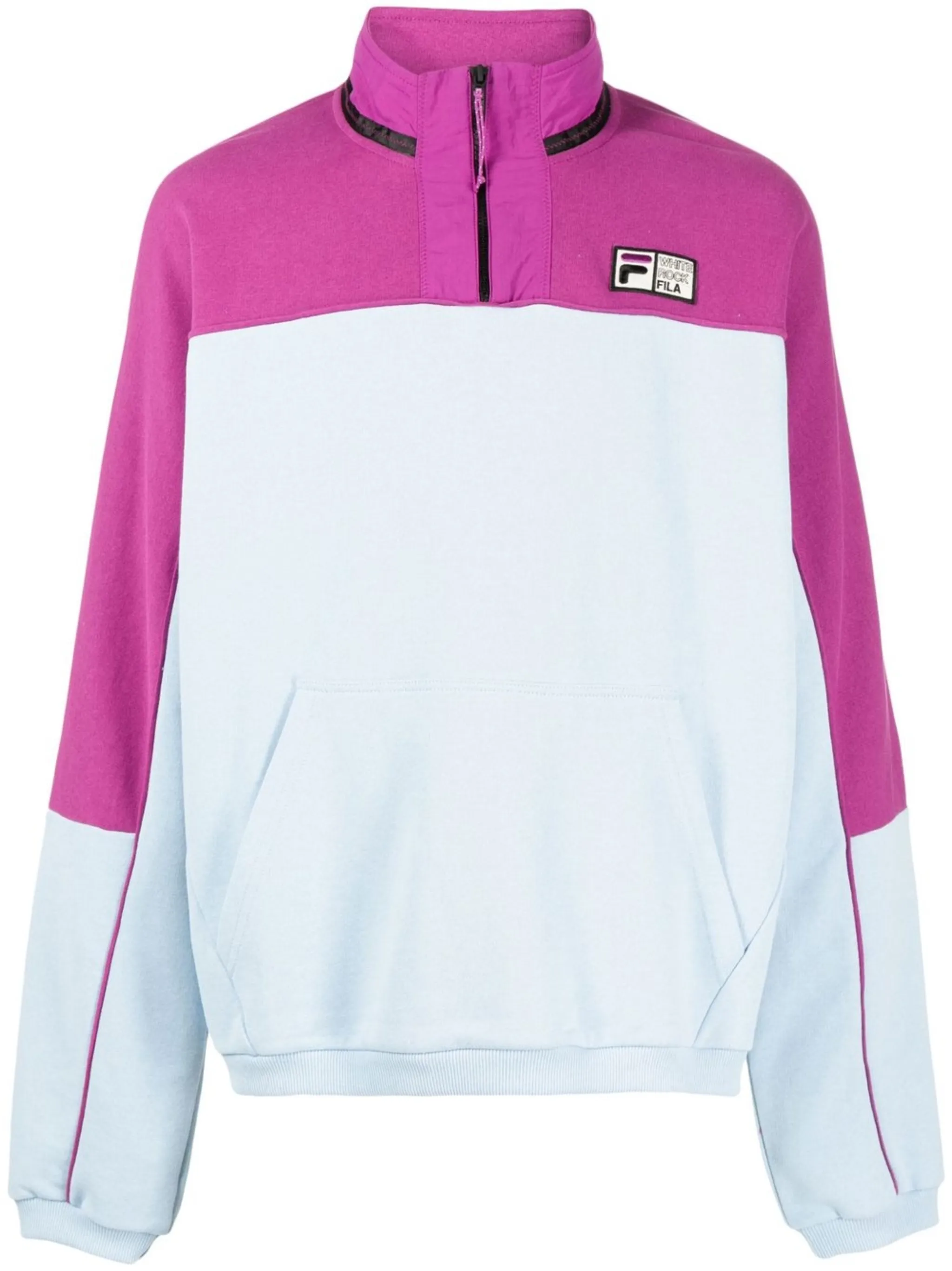 

Свитер с воротником на молнии и нашивкой-логотипом Fila, синий