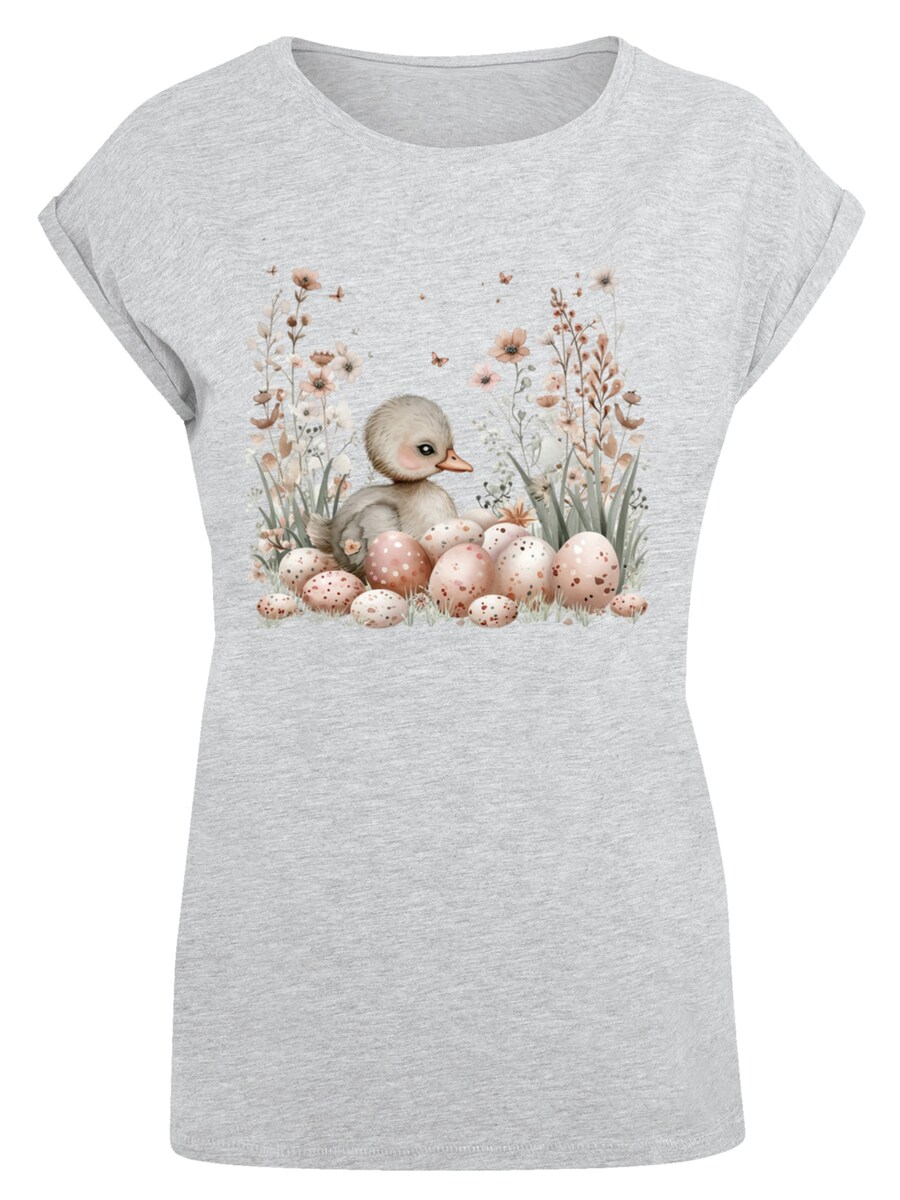

Рубашка F4NT4STIC Ente Ostereier Blumen Küken, цвет Taupe/mottled grey