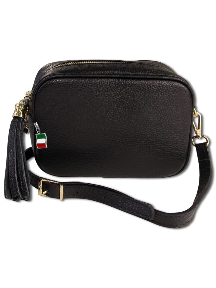 

Наплечная сумка Florence Umhängetasche Leder schwarz ca. 20cm