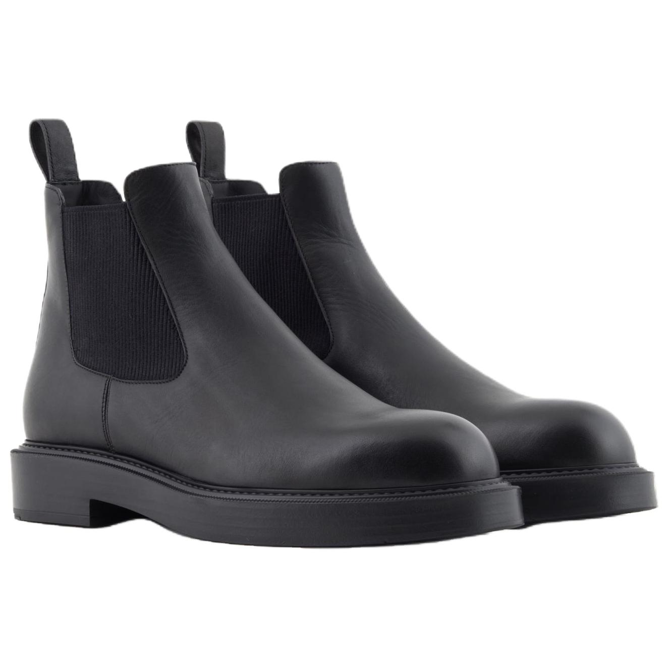 EMPORIO ARMANI Челси ботинки мужские black, длина до щиколотки — фото 4