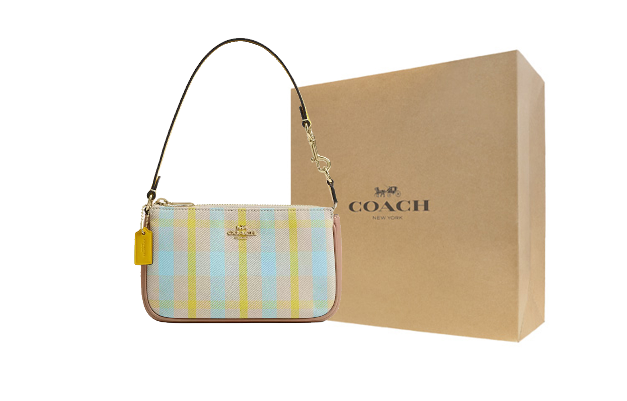 

Женская маленькая сумка через плечо из переработанного полиэстера COACH, gift box set (basic set+желтый box)