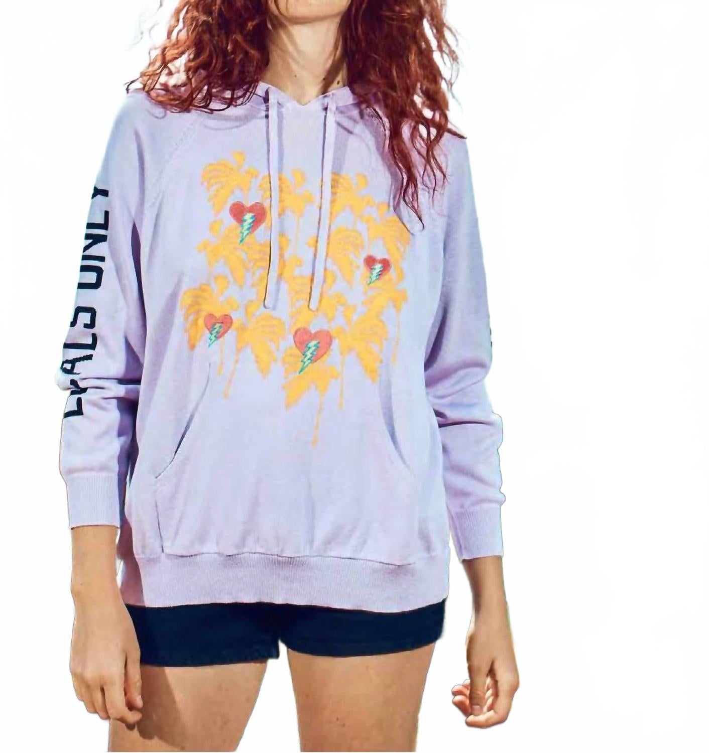 

Толстовка Palm Hearts фиолетового цвета Replica Los Angeles