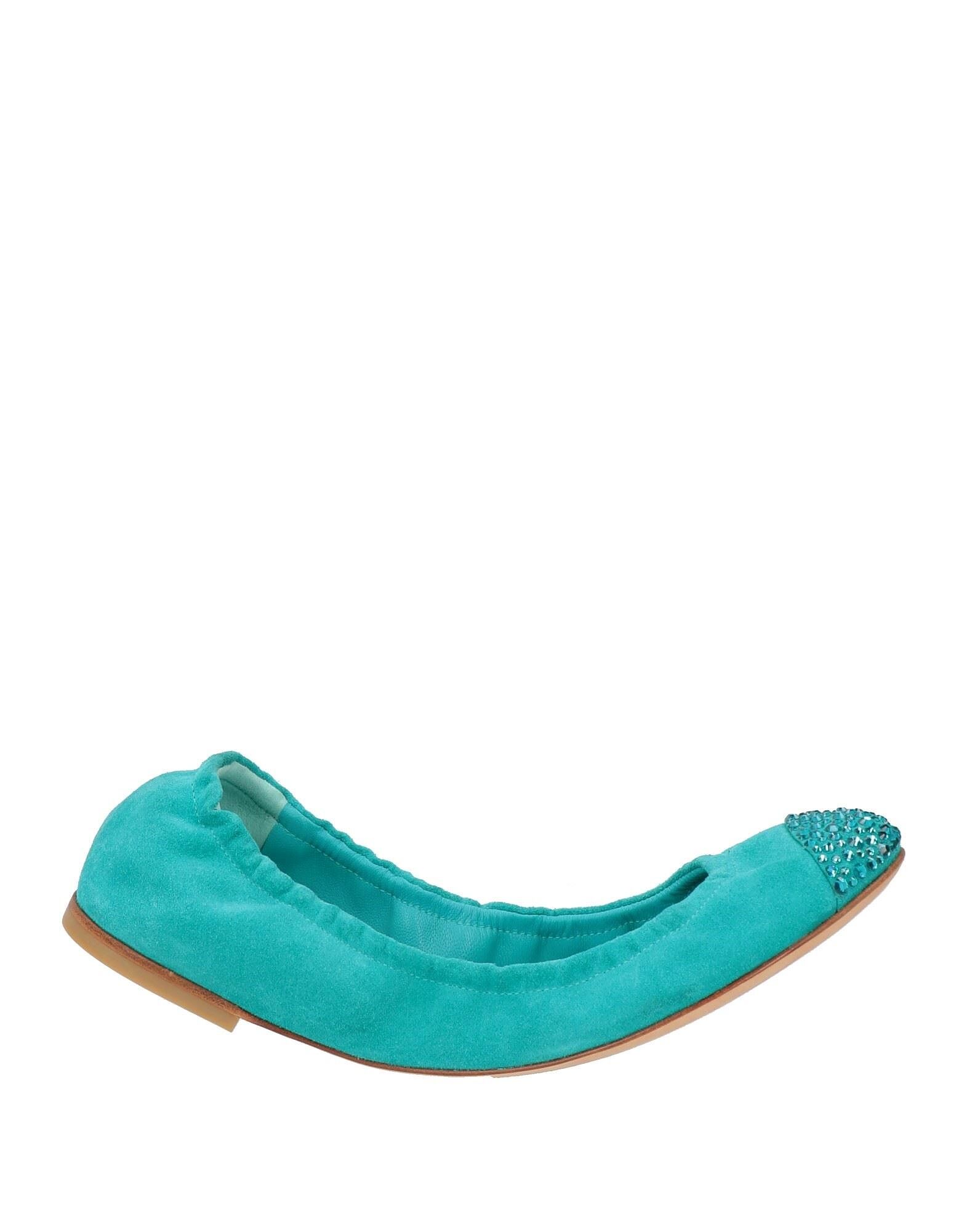 Балетки Casadei, глубокий бирюзовый
