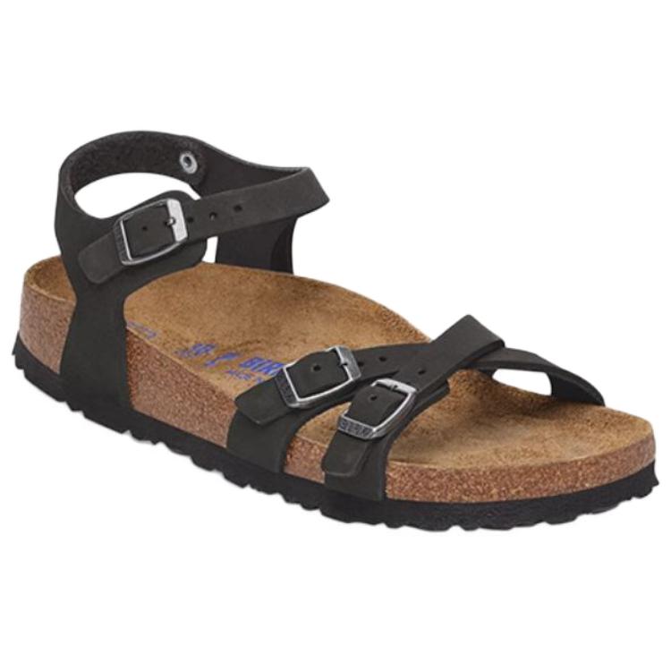 Birkenstock Кумба пляжные сандалии женские черные узкие черные, цвет Black — фото 3