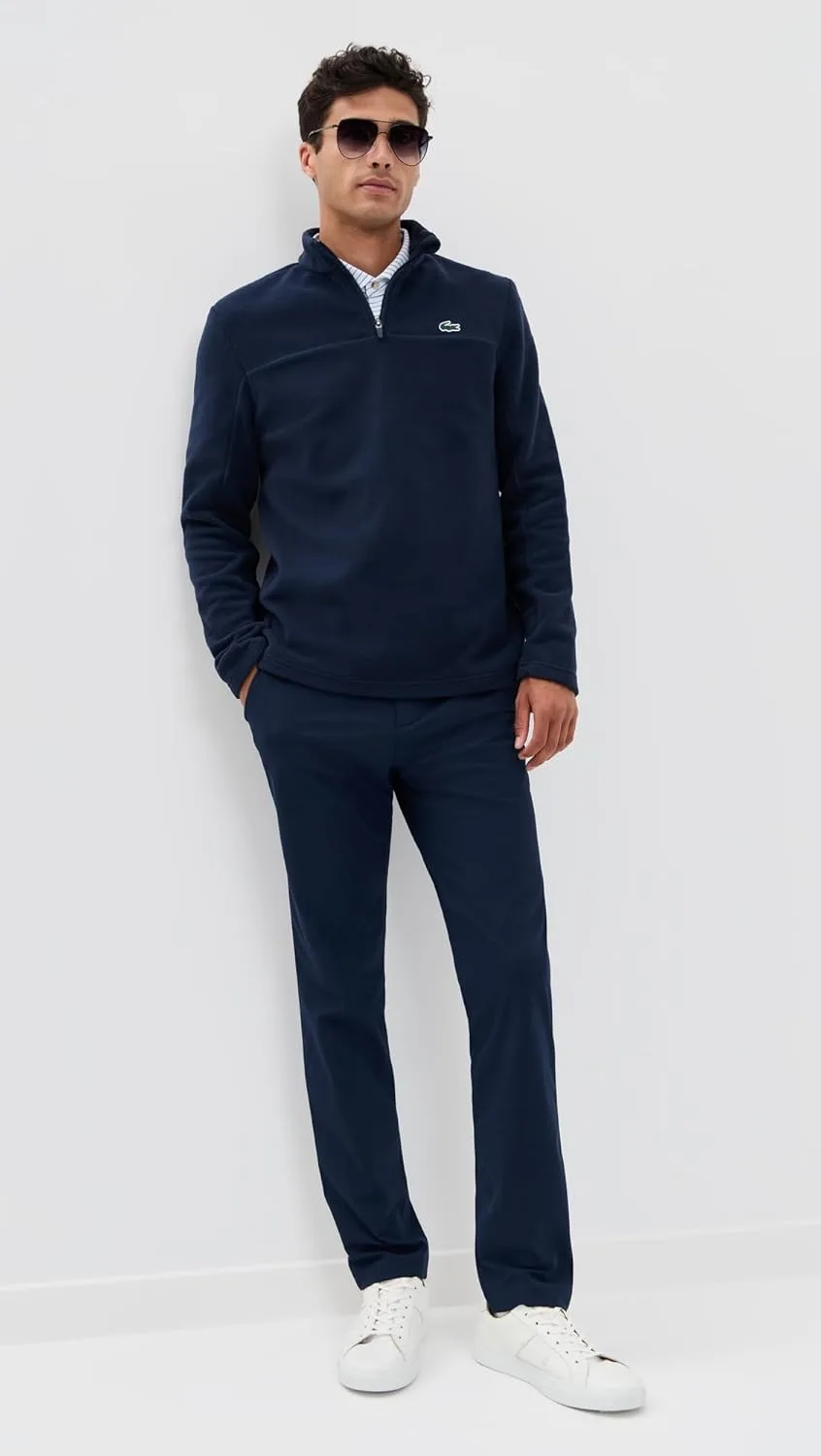 Толстовка Lacoste мужская Polar Fleece с молнией на четверть, синий — фото 3