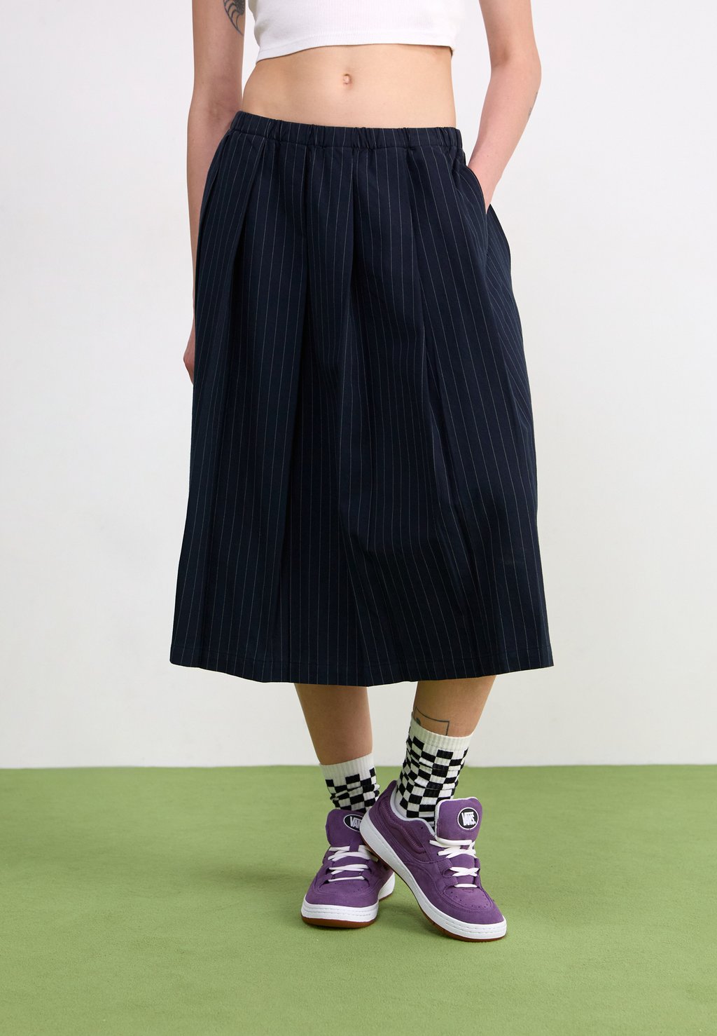 

Юбка А-силуэта MADELINE PLEATED SKIRT Obey Clothing, темно-синий