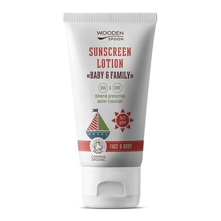 

Солнцезащитный лосьон SPF 50 для детей и взрослых, Woodenspoon