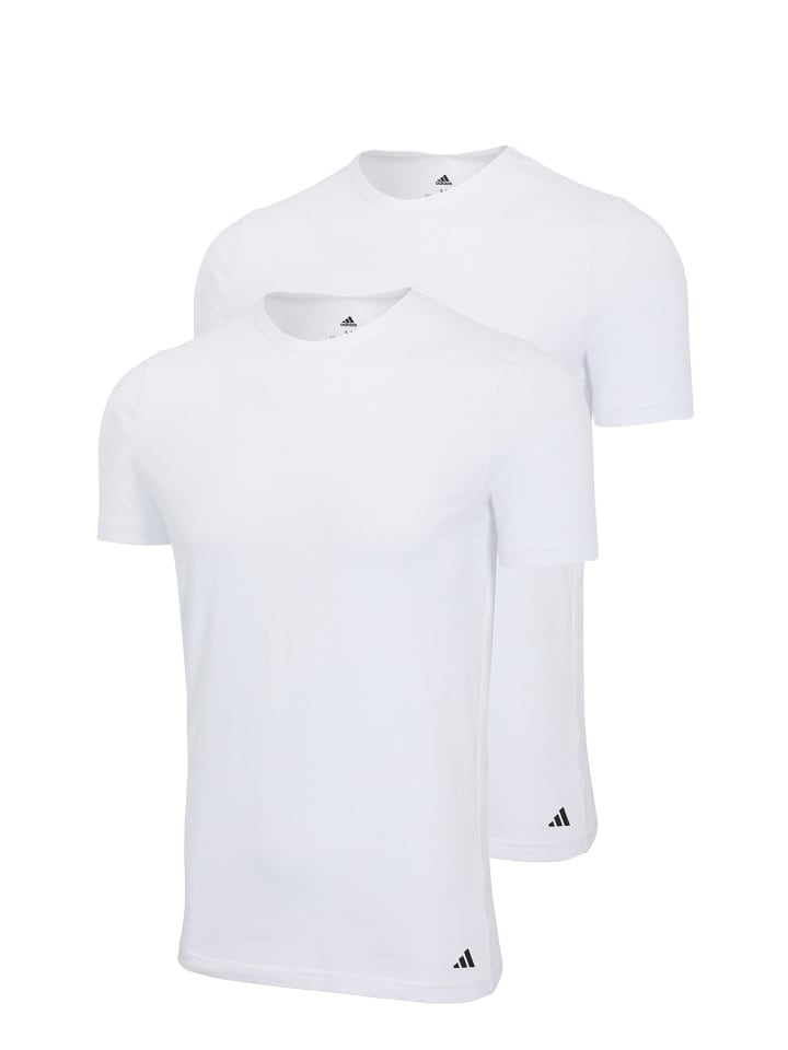 

Базовая футболка 2P белого цвета adidas