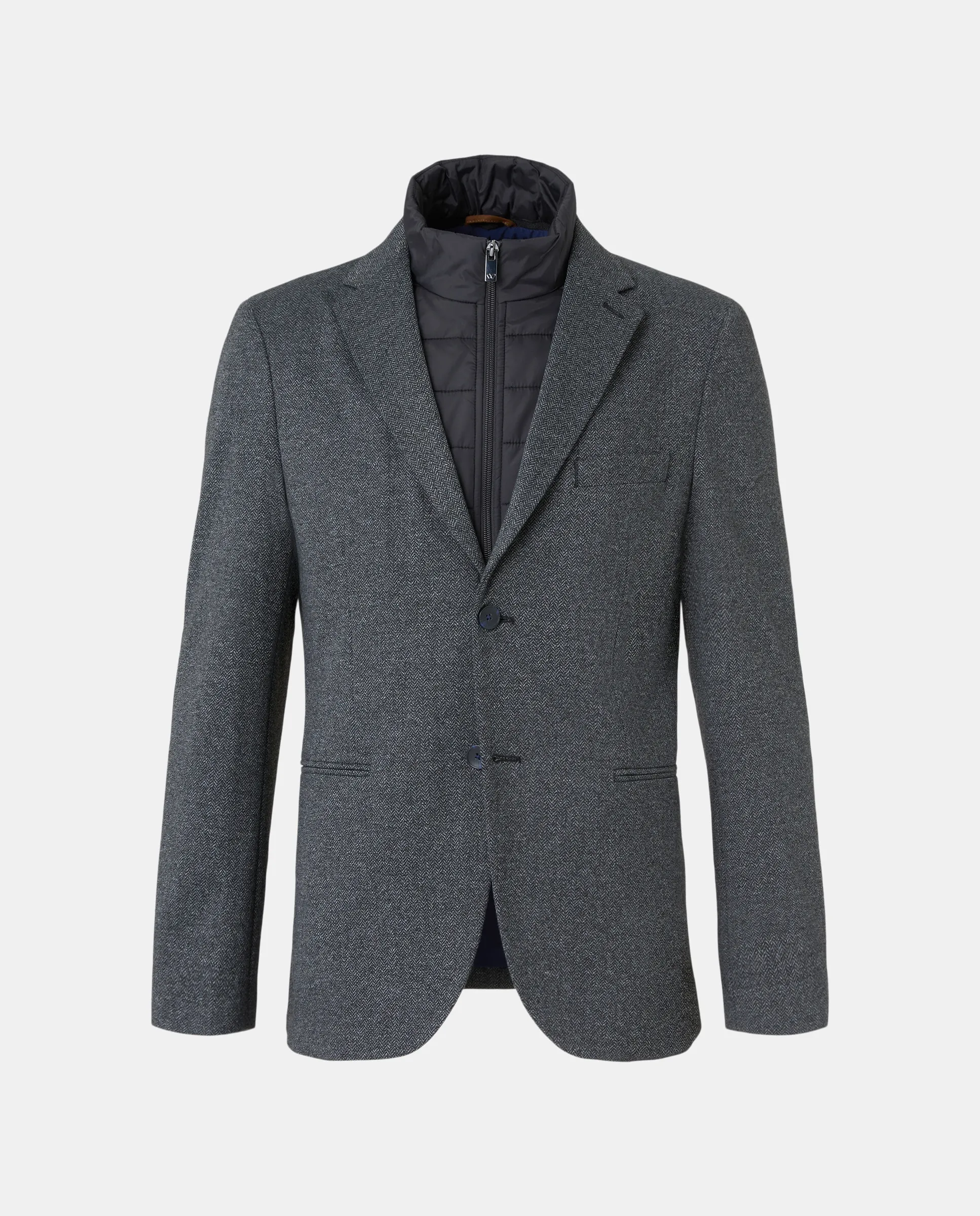

Мужской пиджак с узором "ёлочка" и двубортным воротником Easy Wear, антрацитовый