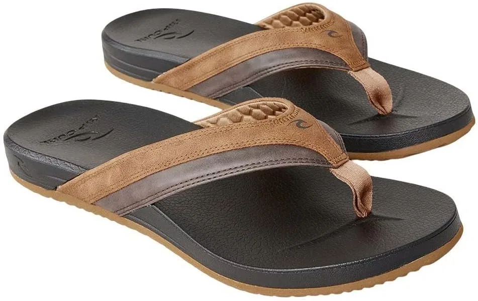 Сандалии-вьетнамки с мягким верхом Rip Curl, черный/коричневый