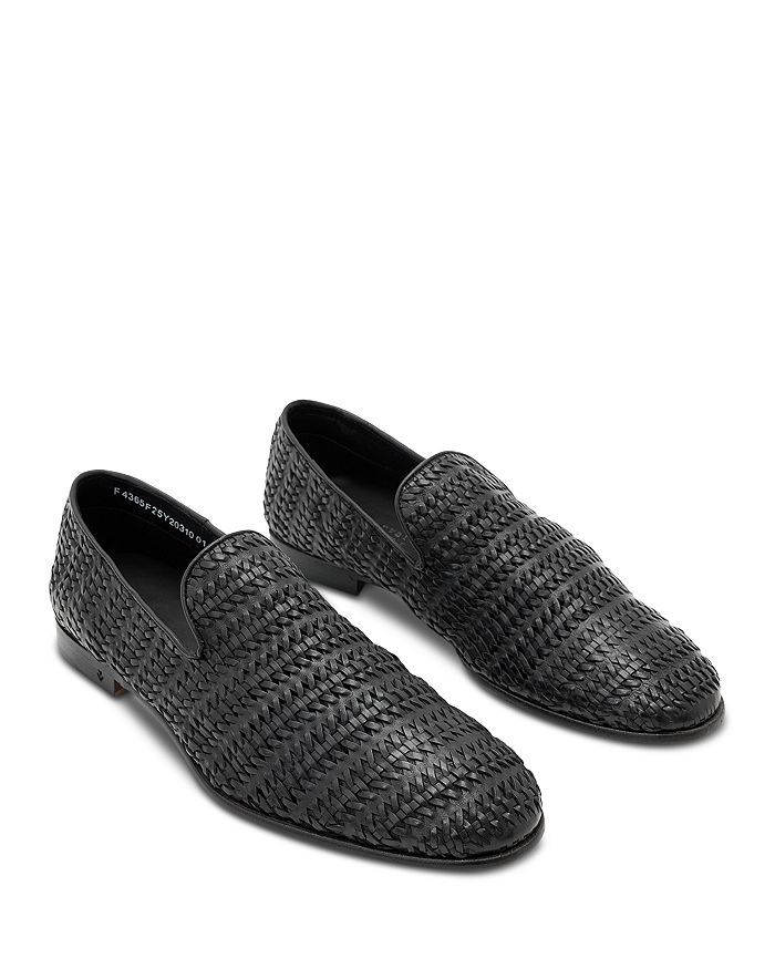 

Мужские плетёные слипоны Venice John Varvatos, черный