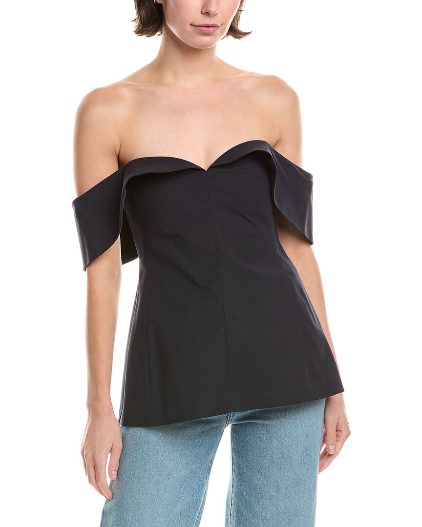 

Топ с открытыми плечами Rebecca Taylor, синий