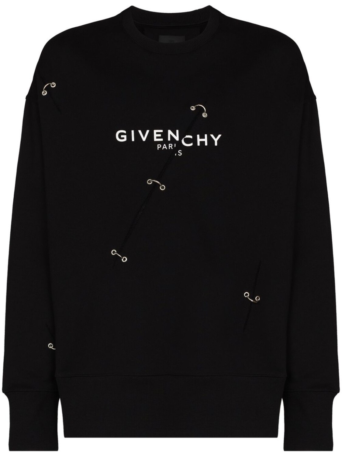 

Givenchy толстовка с люверсами и логотипом, черный