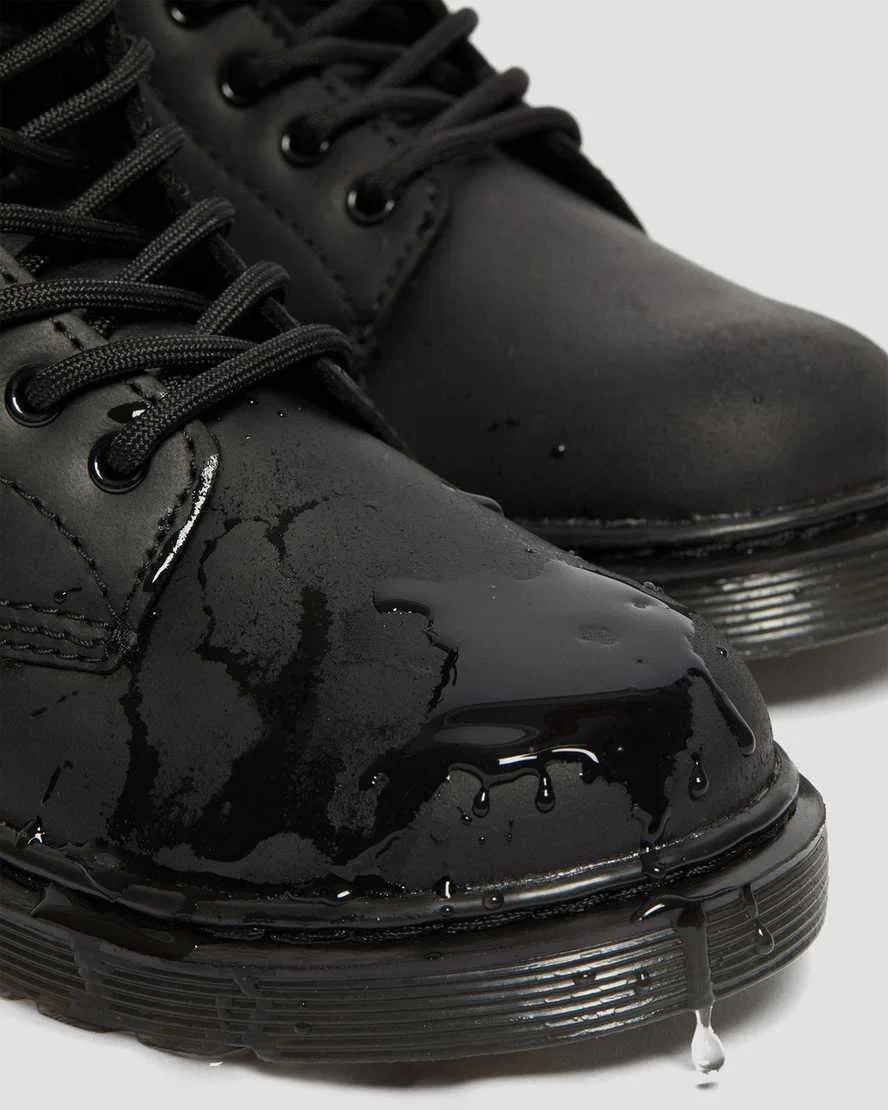 Детские ботинки Junior 1460 с подкладкой из искусственного меха Dr Martens, черный — фото 3