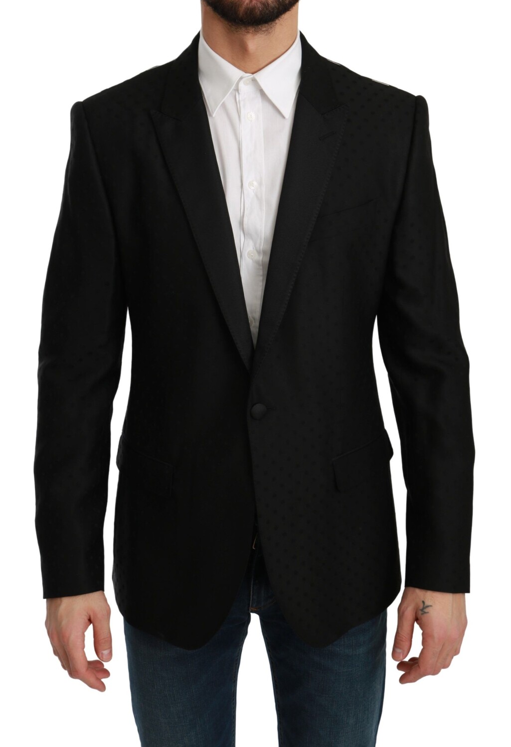 

Пиджак Martini Slim Fit в горошек Dolce & Gabbana, черный